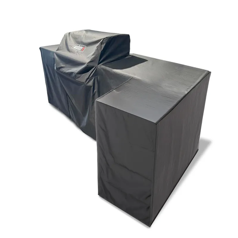 BBQ Kitchen Abdeckhaube für 3 Module, Genesis 3-Brenner Grill links platziert mit Eck-Modul Billig