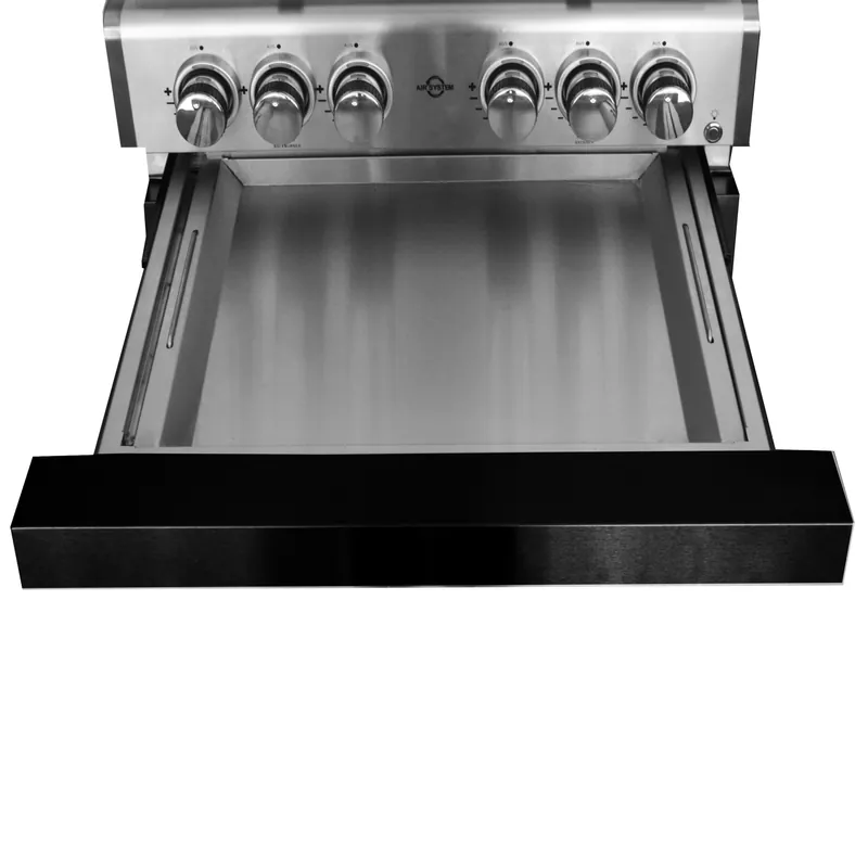 Zertifiziert ALLGRILL Fettschublade mit Teleskopauszug Schwarz für Gasgrill Modular CHEF M Black (900-3-Black)