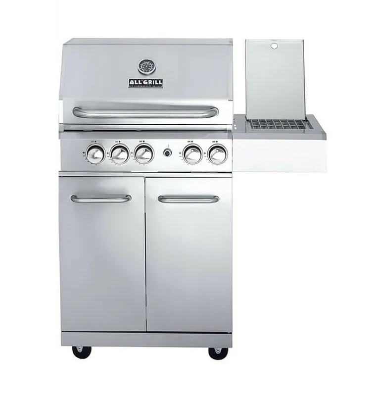 Schnäppchen ALLGRILL Gasgrill ALLROUNDER M Modular Grundmodell 3 Brenner, Seitenkocher, Backburner (100303)