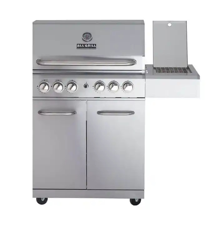 ALLGRILL Gasgrill ALLROUNDER L Modular Grundmodell 4 Brenner, Seitenkocher, Backburner (100304) Sonderaktion