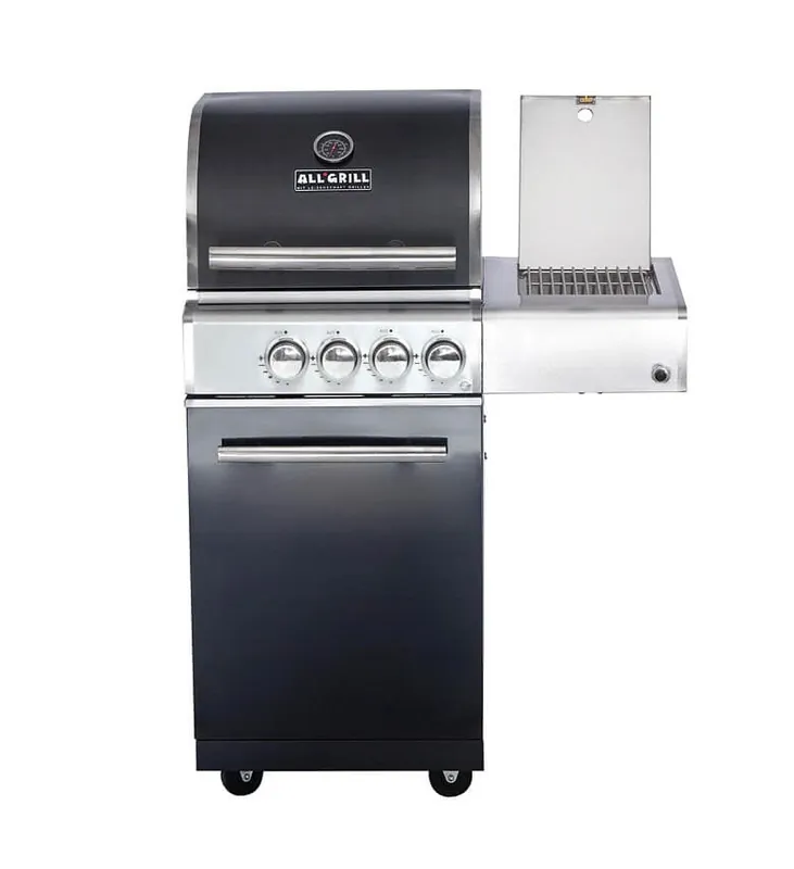 Neuheit ALLGRILL Gasgrill CHEF S BLACK Modular Grundmodell 2 Brenner, Seitenkocher, Backburner (500702)