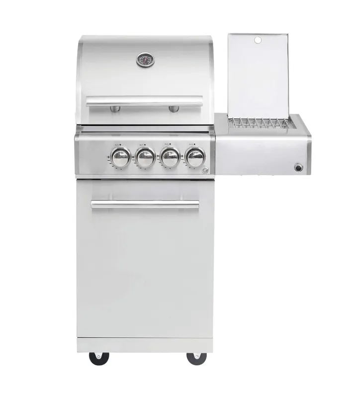 Mega-Angebot ALLGRILL Gasgrill CHEF S Edelstahl Modular Grundmodell 2 Brenner, Seitenkocher, Backburner (500902)