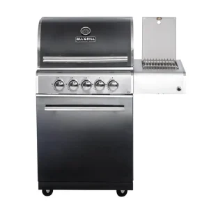 ALLGRILL Gasgrill CHEF M BLACK Modular Grundmodell 3 Brenner, Seitenkocher, Backburner (500703) Solange Der Vorrat Reicht