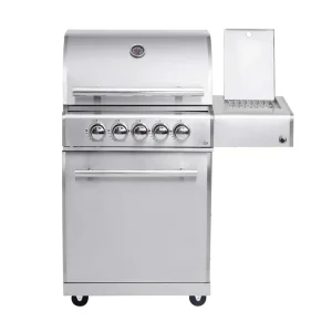 ALLGRILL Gasgrill CHEF M Edelstahl Modular Grundmodell 3 Brenner, Seitenkocher, Backburner (500903) Geprüft