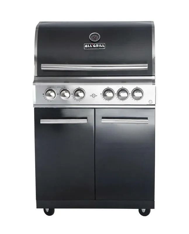 Versand Am Gleichen Tag ALLGRILL Gasgrill CHEF L BLACK Modular Grundmodell 4 Brenner, Backburner (500704)