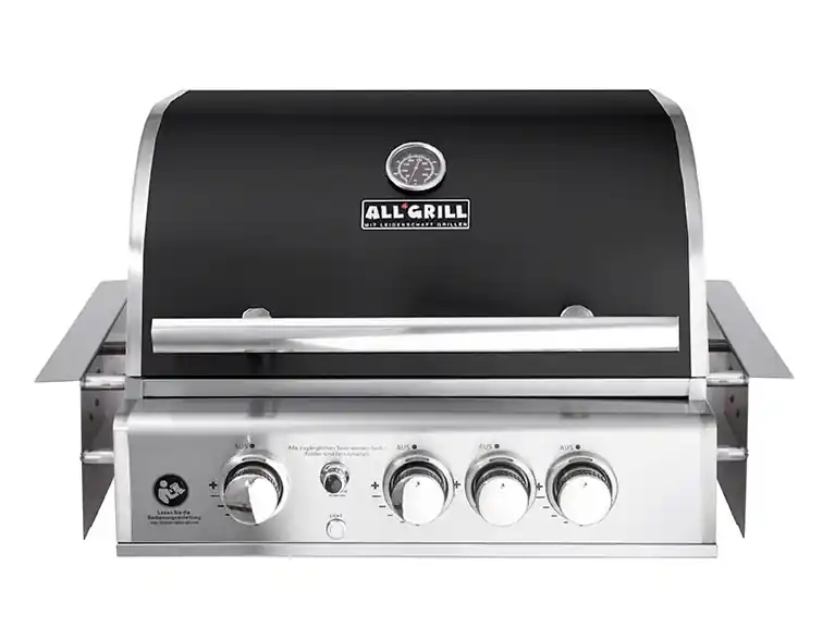 ALLGRILL Einbau-Gasgrill CHEF M BLACK Built-In Air System, 3 Brenner, Backburner 100749 Sonderangebot