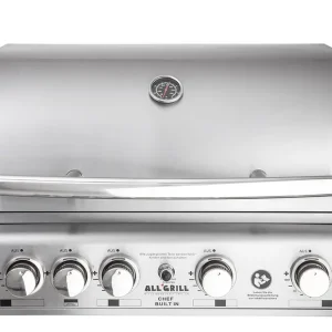 ALLGRILL Einbau-Gasgrill CHEF L Edelstahl Built-In Air System, 4 Brenner, Backburner 100929 Garantierte Lieferung