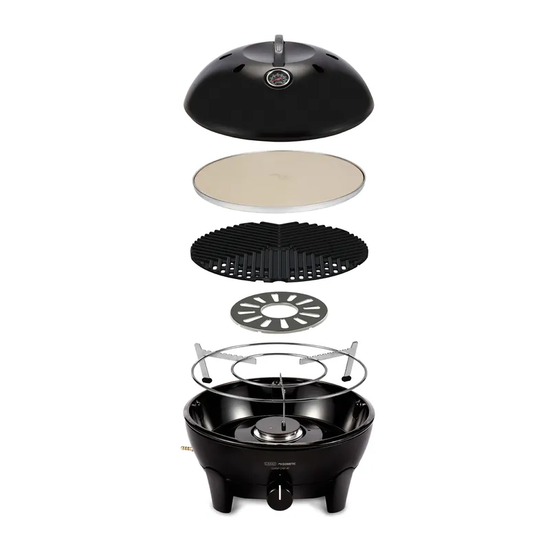 Cadac Glamp Chef 40 BBQ / Pizza Stone 50mbar Gasgrill Campinggrill ø 40 cm 5610C-35-04-DE Neue Kollektion