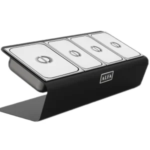 Sale Alfa Forni Toppingstation - Zutatenhalter mit 4 Behältern und Deckel AC-PIG-4