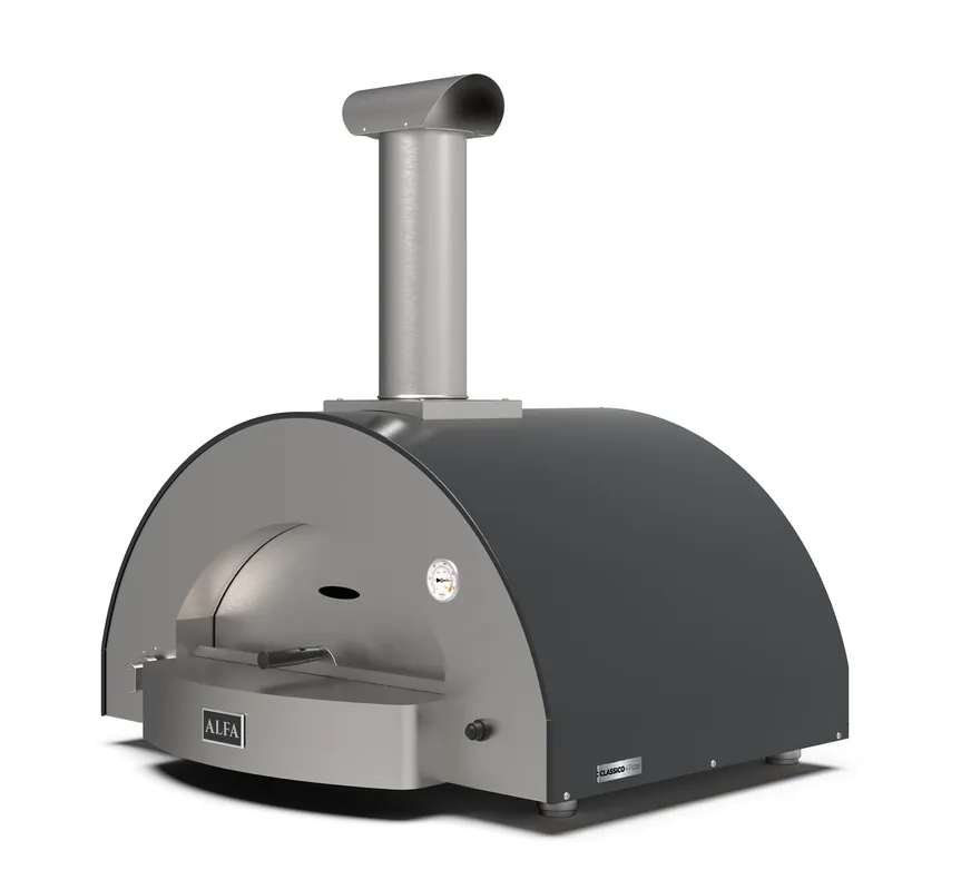 Schneller Versand Alfa Forni Gas Pizzaofen CLASSICO 4 Pizze Schiefer Grau FXCL-4P-GGRA-DE