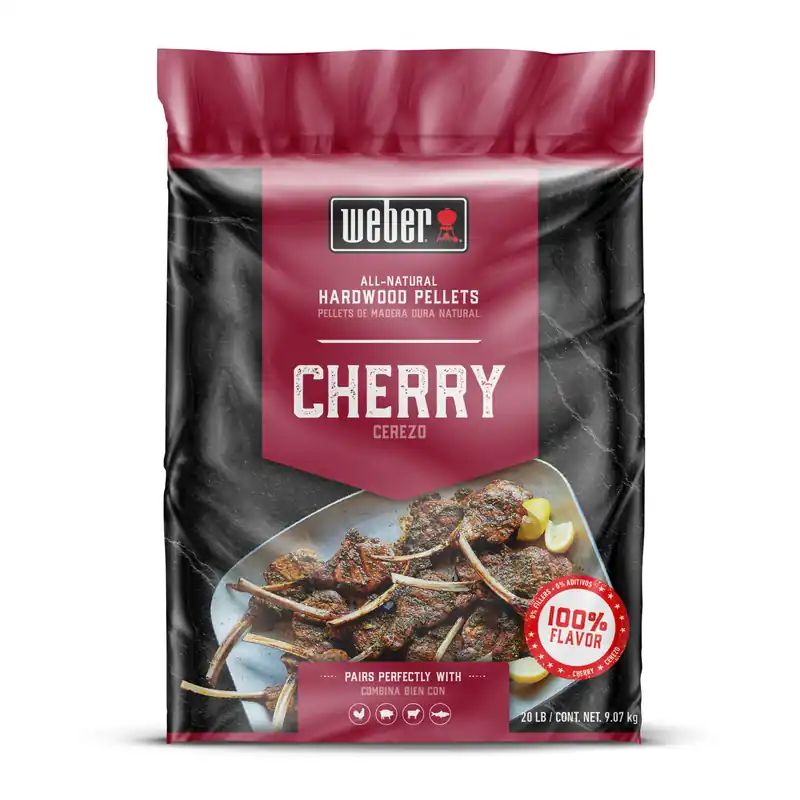 Weber 100 % natürliche Hartholzpellets aus Kirschholz - 8 kg 3401050 Neuheit