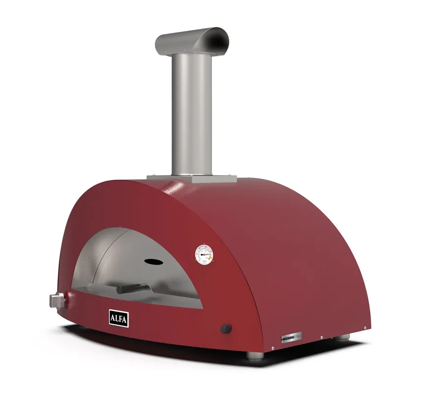 Alfa Forni Gas Pizzaofen MODERNO 3 Pizze Antik Rot FXMD-3P-GROA-DE Kracherpreis