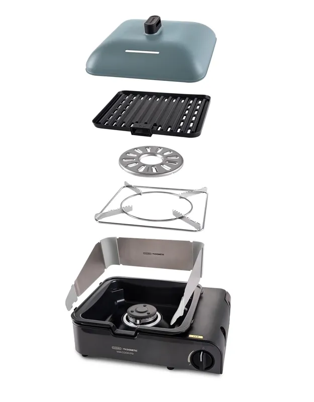 Markenprodukt Cadac Van Cook FFD Combo Gasgrill mit Deckel Tischgrill Campinggrill 1025-20-UN