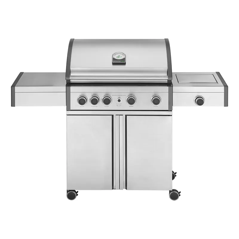 Jetzt Bestellen Grandpro Gasgrill Pro Elite Trolley Edelstahl 4 Brenner, 1 Seitenbrenner, 1 Heckbrenner K04000400B