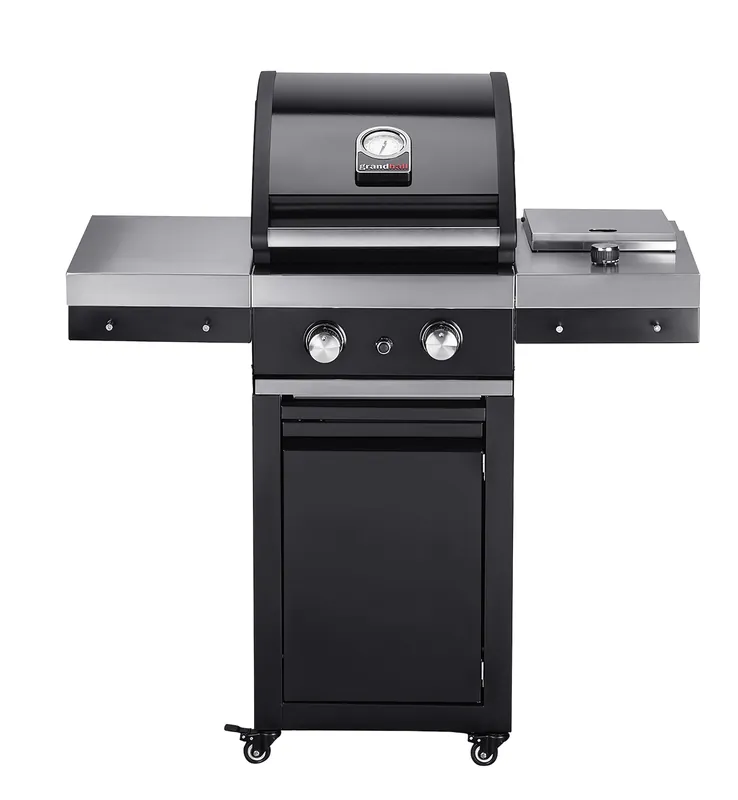 Zertifiziert Grandhall Gasgrill Classic G2 Trolley 2 Brenner, 1 Seitenbrenner K02000238A