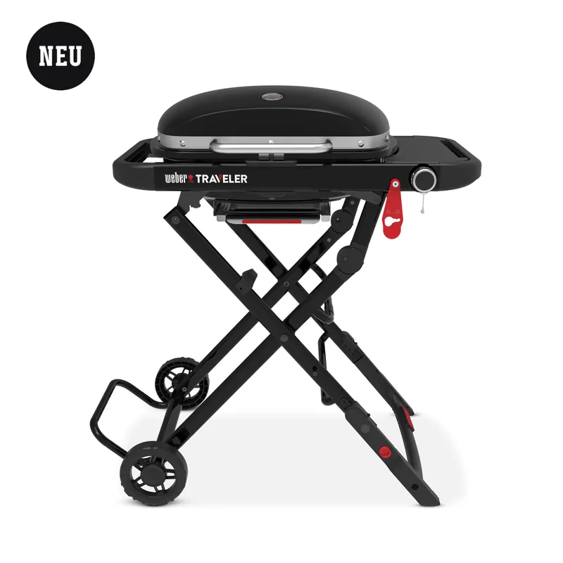 Weber Traveler Compact Mobiler Gasgrill mit Rollwagen Black 1501751 Sonderangebot