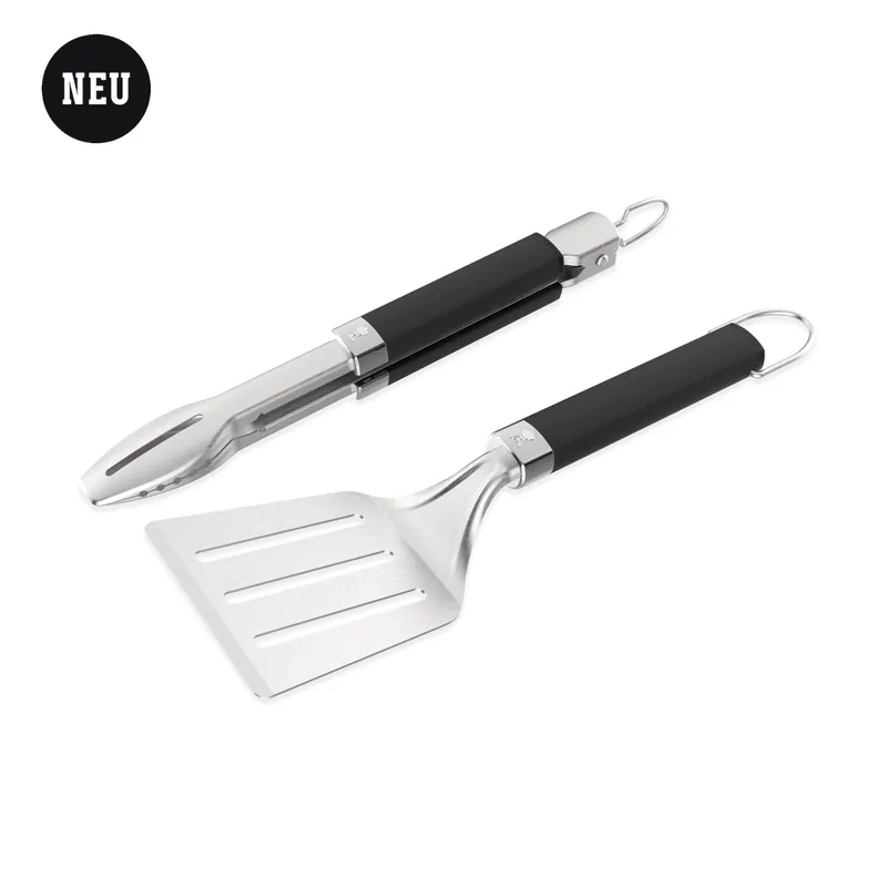 Weber Grillbesteck-Set Kompakt, 2-teilig Edelstahl 3400213 Geprüft