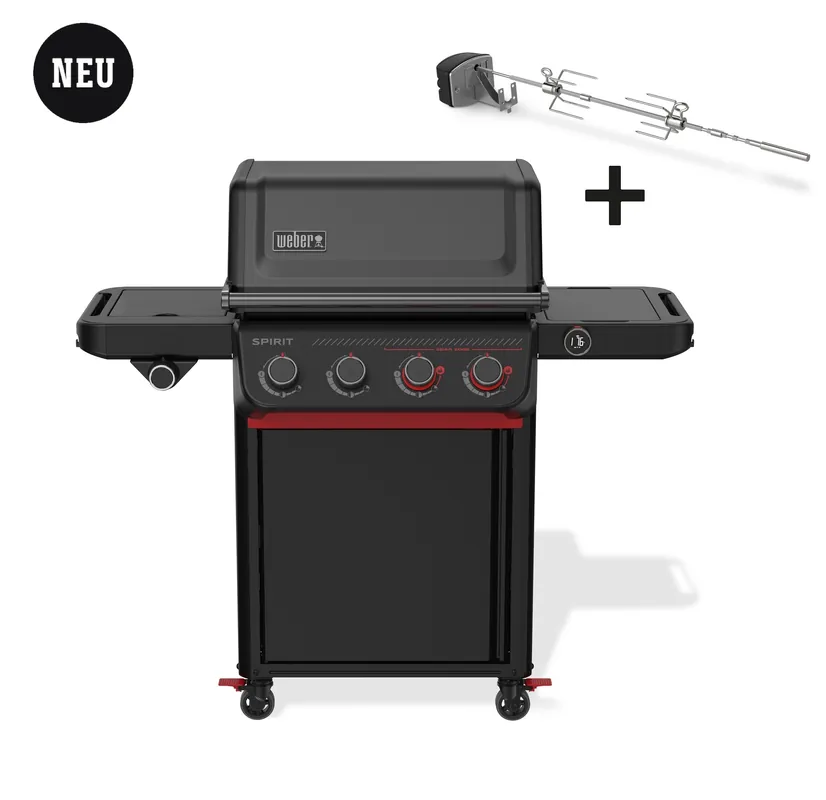 Weber Spirit EPX-435R Stealth Edition Gasgrill inkl. Drehspieß - LIMITIERTE EDITION 1502138 Saisonangebot