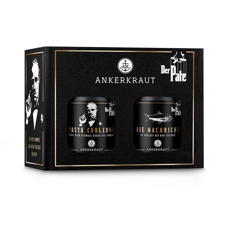 Ankerkraut La Famiglia (Der Pate) Gewürz-Box - 2 Gewürzmischungen im Korkenglas 170 g Neu