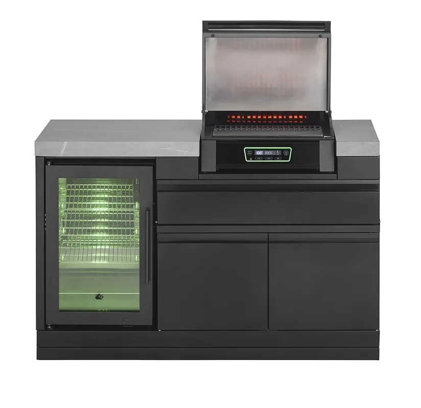 Grandpro Outdoorküche Backyard Bistro Küchenmodul mit E2-Elektrogrill G139E2GRYN Expressversand