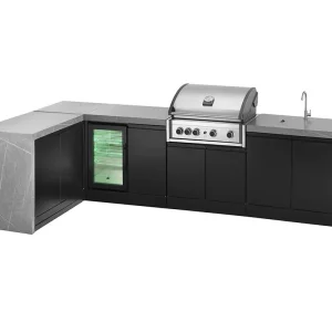 Direktkauf Grandpro Outdoorküche 426 Waterfall Series Küchenmodul L-Förmig mit Pro Elite Gasgrill G426PE45FS