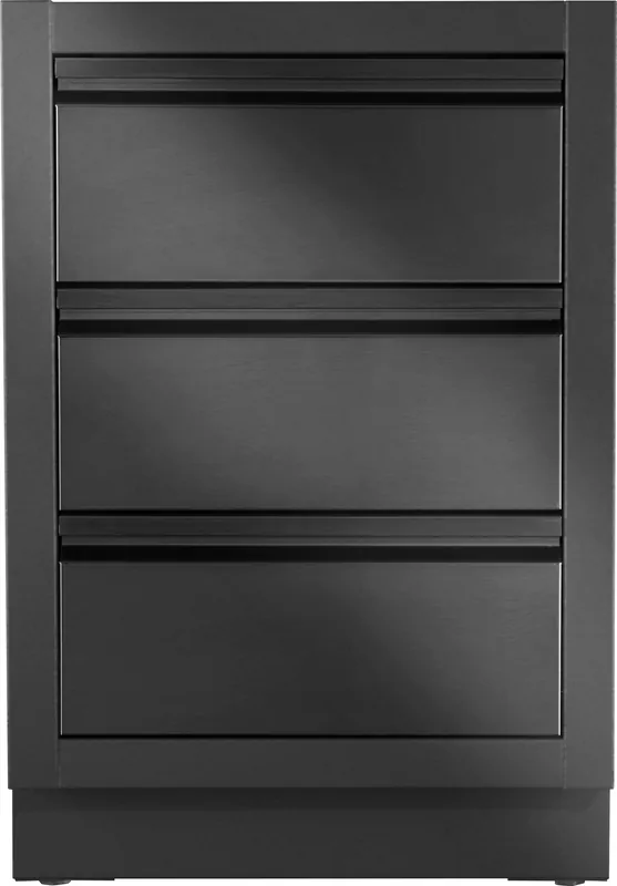 Schneller Versand Napoleon Oasis Einbau Unterschrank 2er-Schubladenschrank mit Blende Mattschwarz IM-2DC-MK-1