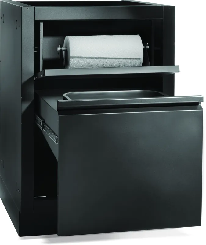 Napoleon Oasis Einbau Unterschrank Mülleimerschrank mit Küchenrollenhalter Mattschwarz IM-WDC-MK-1 Saisonangebot