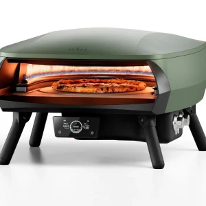 Preis Gesenkt Witt Etna Rotante 16" Control Gas Pizzaofen rotierend 2 Brenner 9,2 kW Matt Grün 100000377