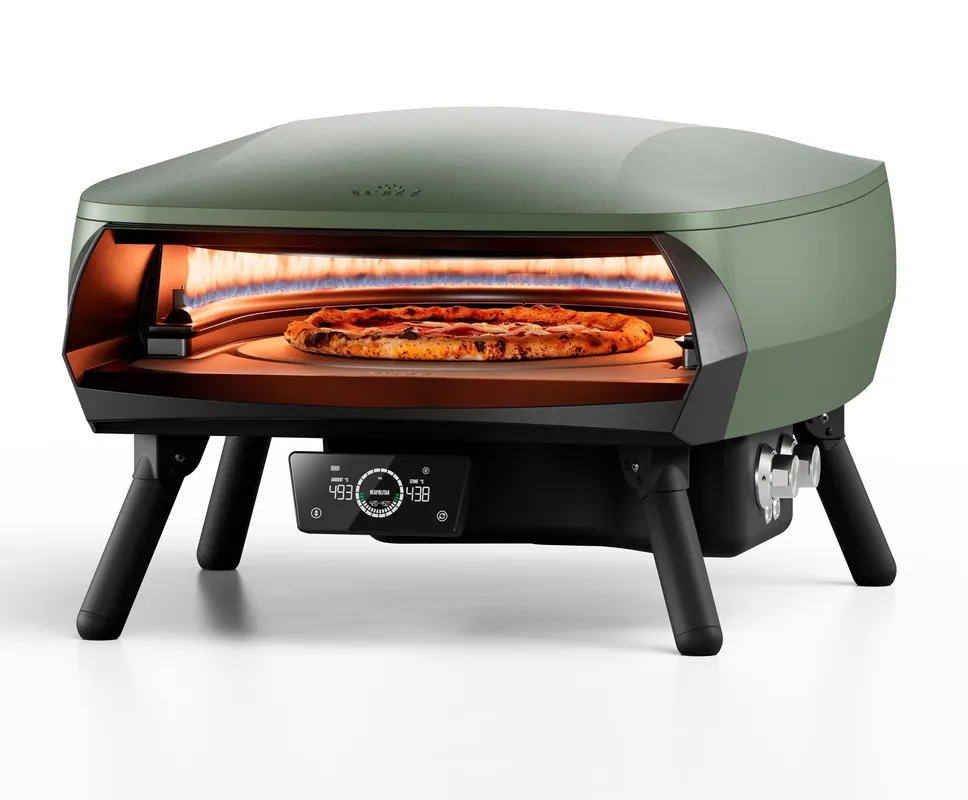 Preis Gesenkt Witt Etna Rotante 16" Control Gas Pizzaofen rotierend 2 Brenner 9,2 kW Matt Grün 100000377