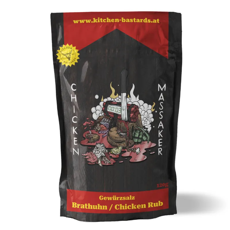 Kitchen Bastards Chicken Massaker - Brathuhn & Chicken Rub Gewürz 120 g Kracherpreis