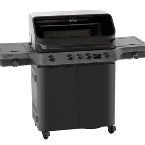 Rösle Gasgrill BLAZEFLAME Master 4 Schwarz mit PRIMEZONE, Backburner und Seitenbrenner 250601 Heißes Angebot