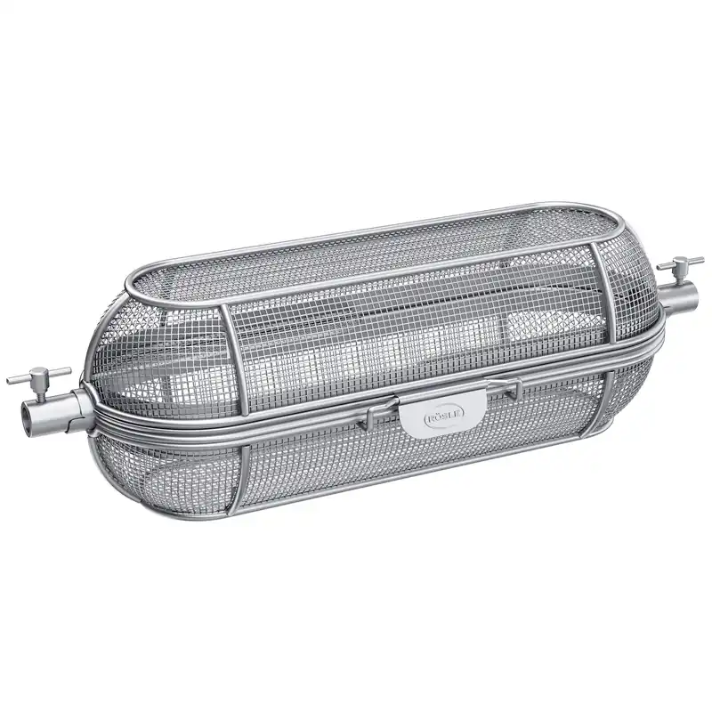 Aktuell Rösle Drehspießkorb aus Edelstahl für ALLFLAME, EPICFLAME und BLAZEFLAME Rotisserie 250437