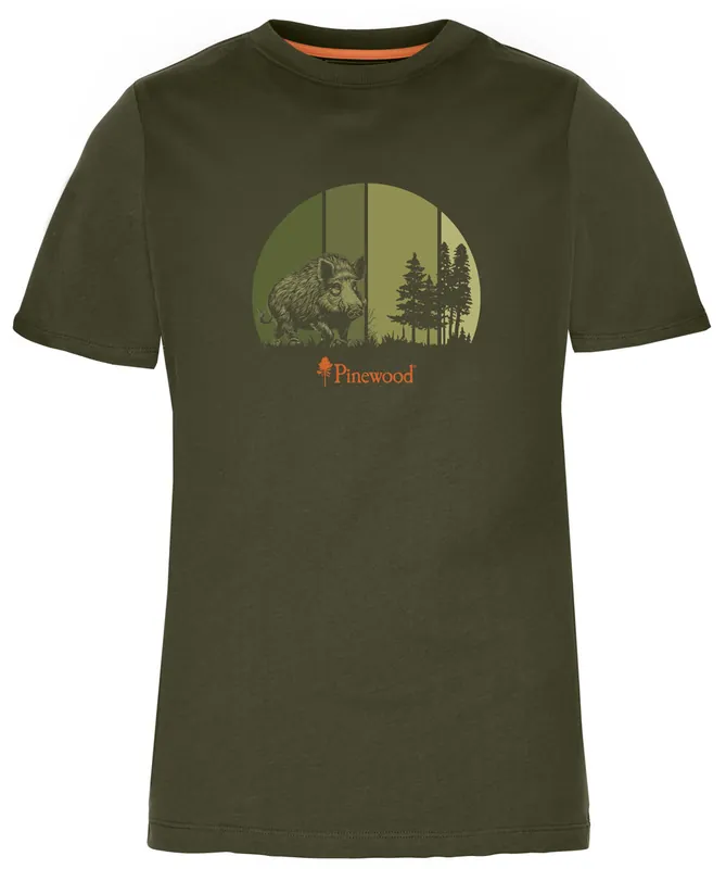 Pinewood T-Shirt Wild Boar W, Olive Preisreduziert