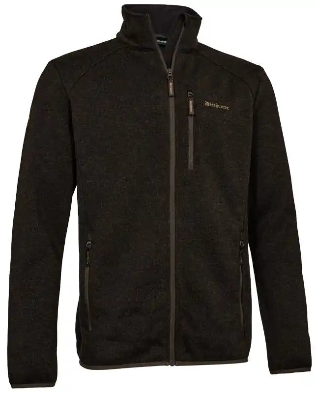 Deerhunter Fleecejacke Moor Knitted, Brown Leaf Neue Kollektion