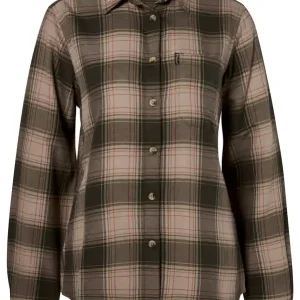 Pinewood Bluse Finnveden Forest Flannel, Olive/ D. Green Sale