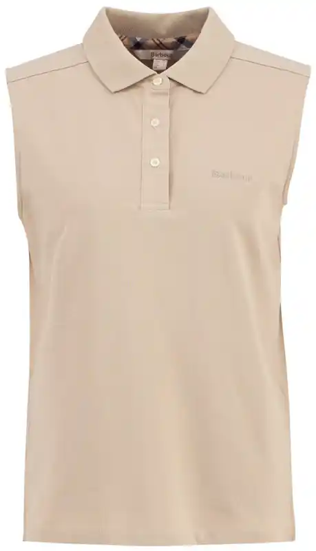 Barbour Poloshirt Bowford Sleeveless, sand Rabatt
