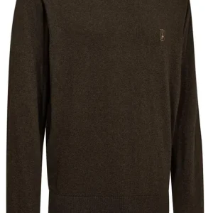 Bestpreis Deerhunter Pullover Harrington Rundhals, Brown Melange