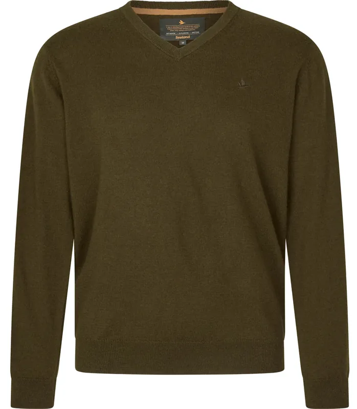 Schnäppchen Seeland Pullover Pine mit V-Ausschnitt, Light Pine