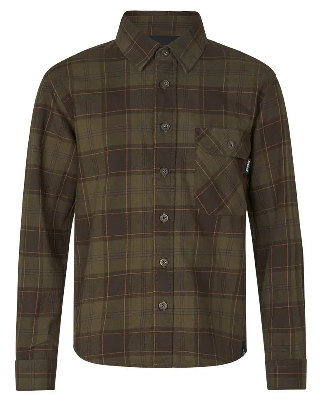 Seeland Hemd Glen Junior, Pine Green/Dark Navy Check Direkt Vom Hersteller
