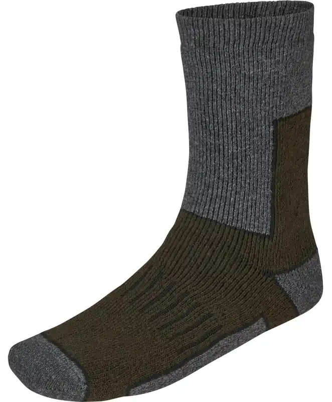 Seeland Socken Field Thermo 2er-Pack, Pine Green Melange/Grey Schnäppchen