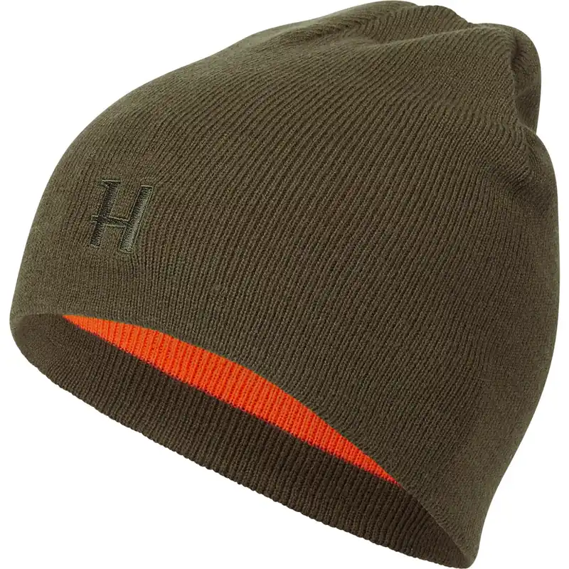 Must-Have Härkila Beanie Härkila Wendbar, Willow Green/ Orange
