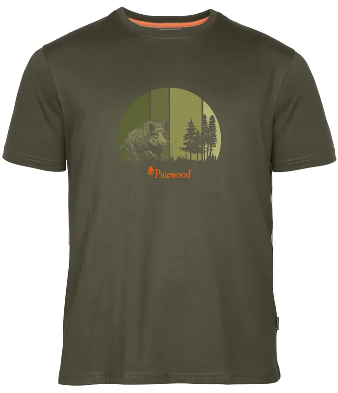 Preis Gesenkt Pinewood T-Shirt Wildboar, Olive