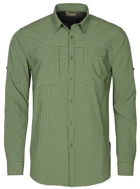 Pinewood Hemd Insect Safe, Pine Green/ Offwhite Sofort Bestellen