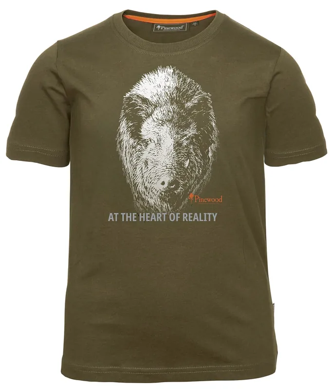 Pinewood T-Shirt Wildboar, H. Olive Versand Am Gleichen Tag