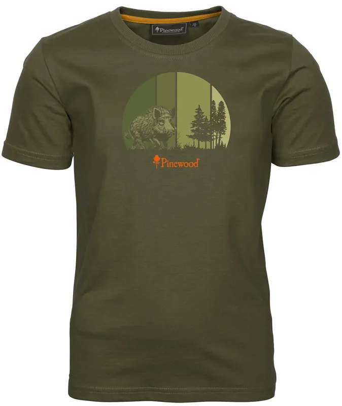 Pinewood T-Shirt Wildboar, Olive Direkt Vom Hersteller
