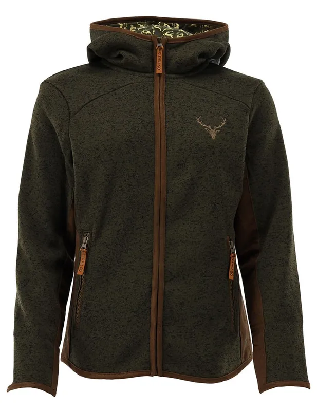 Aktuell OS Trachten Fleecejacke mit Kapuze, Schilf