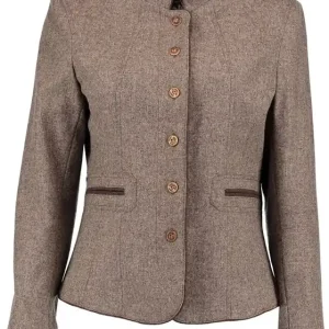 Markenprodukt Gipfelstürmer Damenjanker Stehbundkragen, Mittelbeige