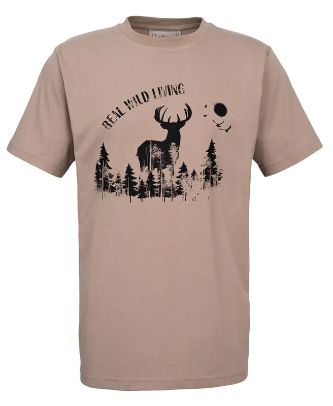 Hubertus T-Shirt Real Wild Living, Beige Online Kaufen