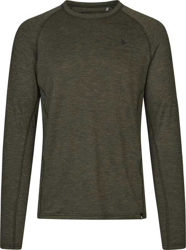 Expressversand Seeland Langarmshirt Peak, Pine Green Melange