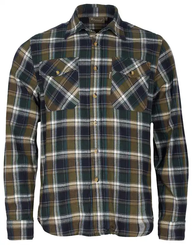 Wochenendangebot Pinewood Hemd Härjedalen, Green/ Navy